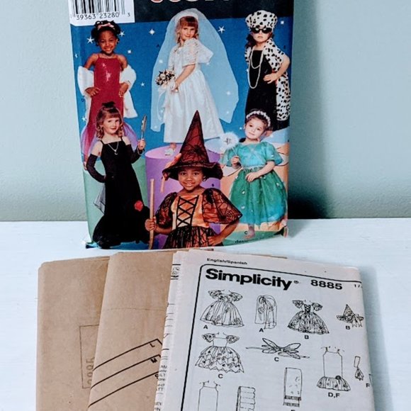 Vintage Girls Costumes Dress Up Witch Fairy Star - Picture 2 of 6